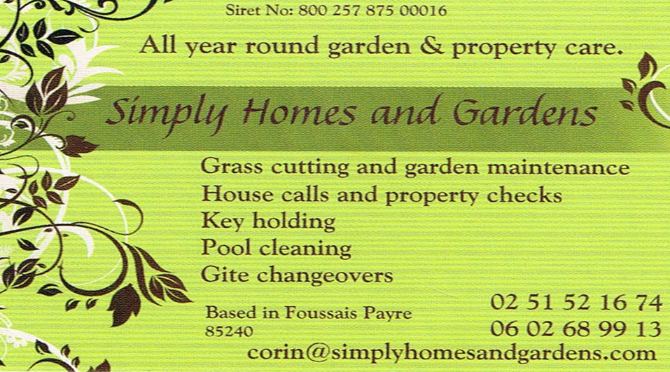 Simply Homes and Gardens Property Care Foussais Payre
