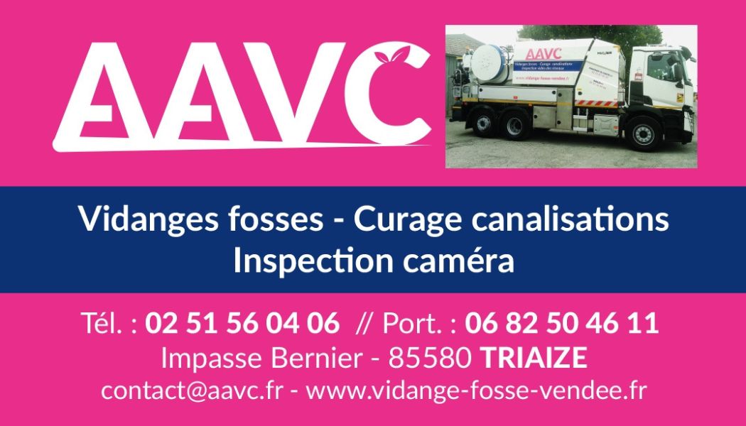 AAVC Vidanges Fosses Triaize Vendee